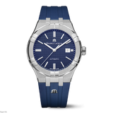 Maurice Lacroix Aikon Automatic Date Blue Dial Blue Silicone Strap Watch For Men - AI6008-SS000-430-4 Authentic Buy Shop Now