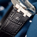 Maurice Lacroix Aikon Date Automatic Black Dial Black Leather Strap Watch For Men - AI6008-SS001-330-1 Authentic Buy Shop Now