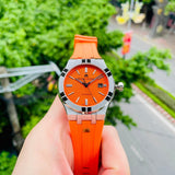 Maurice Lacroix Aikon Limited Edition Automatic Date Orange Dial Silver Steel Strap Watch For Men - AI6008-SS00F-530-1 Authentic Buy Shop Now