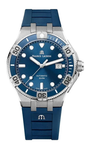 Maurice Lacroix Aikon Venturer Blue Dial Blue Rubber Strap Watch for Men - AI6058-SS001-430-1 Authentic Buy Shop Now