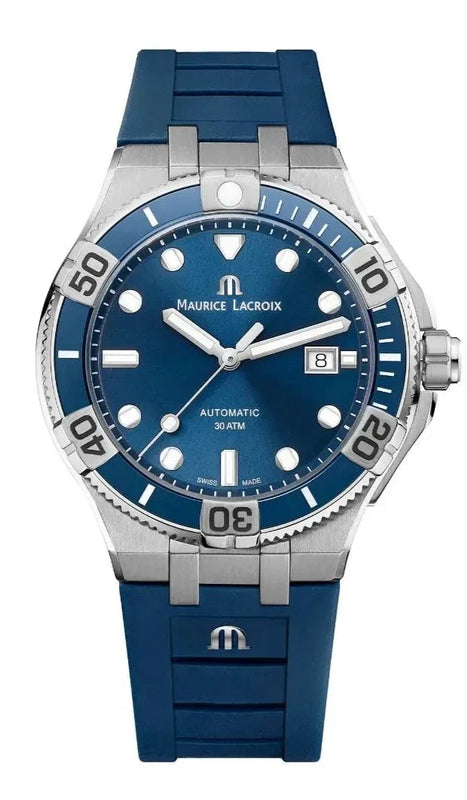 Maurice Lacroix Aikon Venturer Blue Dial Blue Rubber Strap Watch for Men - AI6058-SS001-430-1 Authentic Buy Shop Now