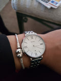 Fossil Jacqueline White Dial Silver Steel Strap Watch for Women - ES3433 Authentic Buy Shop Now