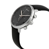 Calvin Klein High Noon Chronograph Black Dial Black Leather Strap Watch for Men - K8M271C1 Authentic Buy Shop Now