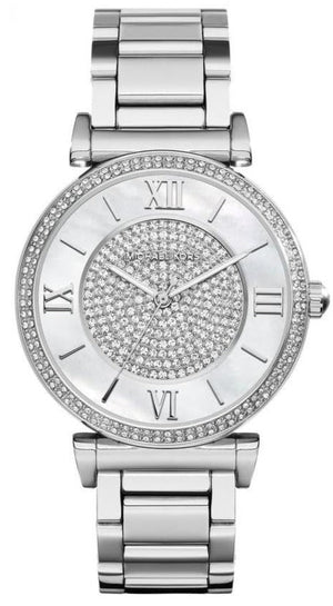 Michael Kors Catlin Silver Dial Silver Steel Strap Watch for Women - MK3355 Authentic Buy Shop Now