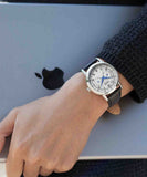 Citizen Eco Drive Silver Dial Black Leather Strap Watch For Men - AO9000-06B Authentic Buy Shop Now