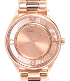 Marc Jacobs Tether Transparent Rose Gold Dial Rose Gold Steel Strap Watch for Women - MBM3414 Authentic Buy Shop Now