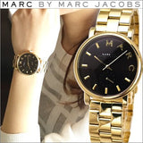 Marc Jacobs Baker Black Dial Gold Steel Strap Watch for Women - MBM3355 Authentic Buy Shop Now