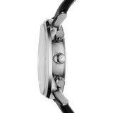 Emporio Armani Gianni White Dial Black Leather Strap Watch For Men - AR0385 Authentic Buy Shop Now
