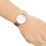 Emporio Armani Kappa Analog Mother of Pearl Dial Rose Gold Steel Strap Watch For Women - AR11006 Authentic Buy Shop Now