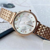 Emporio Armani Kappa Analog Mother of Pearl Dial Rose Gold Steel Strap Watch For Women - AR11006 Authentic Buy Shop Now