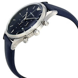 Emporio Armani Lambda Chronograph Blue Dial Blue Leather Strap Watch For Men - AR11018 Authentic Buy Shop Now
