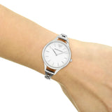 Emporio Armani Aurora Mother Of Pearl White Dial Silver Steel Strap Watch For Women - AR11054 Authentic Buy Shop Now