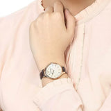 Emporio Armani Aurora Mother of Pearl White Dial Brown Leather Strap Watch For Women - AR11057 Authentic Buy Shop Now