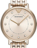 Emporio Armani Dress Quartz Rose Gold Dial Rose Gold Steel Strap Watch For Women - AR11062 Authentic Buy Shop Now