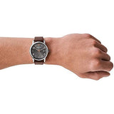 Emporio Armani Luigi Quartz Gray Dial Brown Leather Strap Watch For Men - AR11070 Authentic Buy Shop Now