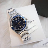 Emporio Armani Sigma Blue Dial Silver Steel Strap Watch for Men - AR11100 Authentic Buy Shop Now