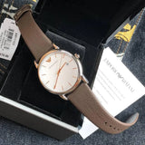 Emporio Armani Kappa Quartz White Dial Brown Leather Strap Watch For Men - AR80006 Authentic Buy Shop Now