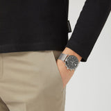 Emporio Armani Chronograph Black Dial Silver Mesh Bracelet Watch For Men - AR11104 Authentic Buy Shop Now
