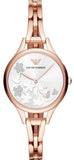 Emporio Armani Aurora Quartz Silver Dial Gold Steel Strap Watch For Women - AR11108 Authentic Buy Shop Now