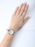 Emporio Armani Aurora Quartz Mother of Pearl White Dial Blue Leather Strap Watch For Women - AR11109 Authentic Buy Shop Now