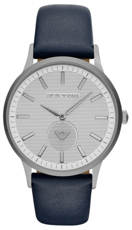 Emporio Armani Renato White DIal Blue Leather Strap Watch For Men - AR11119 Authentic Buy Shop Now