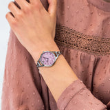 Emporio Armani Aurora Mother Of Pearl Purple Dial Silver Steel Strap Watch For Women - AR11122 Authentic Buy Shop Now