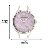 Emporio Armani Aurora Mother Of Pearl Purple Dial Silver Steel Strap Watch For Women - AR11122 Authentic Buy Shop Now