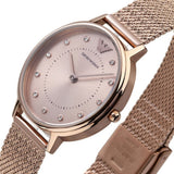 Emporio Armani Kappa Pink Dial Pink Mesh Bracelet Watch For Women - AR11129 Authentic Buy Shop Now