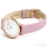 Emporio Armani Kappa Mother Of Pearl White Dial Pink Leather Strap Watch For Women - AR11130 Authentic Buy Shop Now