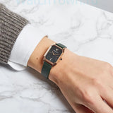 Emporio Armani Gioia Analog Black Mother of Pearl Dial Green Leather Strap Watch For Women - AR11149 Authentic Buy Shop Now
