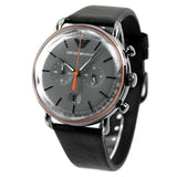 Emporio Armani Aviator Grey Dial Grey Leather Strap Watch For Men - AR11168 Authentic Buy Shop Now