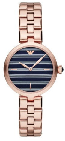 Emporio Armani Arianna Quartz Grey Dial Rose Gold Steel Strap Watch For Women - AR11220 Authentic Buy Shop Now