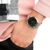 Emporio Armani Kappa Quartz Black Dial Two Tone Mesh Bracelet Watch For Men - AR11228 Authentic Buy Shop Now