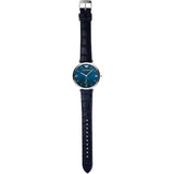 Emporio Armani Gianni T Bar Quartz Blue Dial Blue Leather Strap Watch For Men - AR11300 Authentic Buy Shop Now