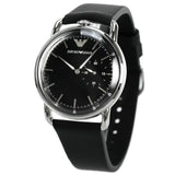 Emporio Armani Aviator Quartz Black Dial Black Leather Strap Watch For Men - AR11336 Authentic Buy Shop Now