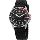 Emporio Armani Diver Black Dial Black Silicon Strap Watch for Men - AR11341 Authentic Buy Shop Now