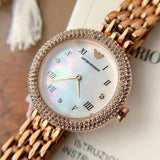 Emporio Armani Rosa Quartz Mother of Pearl White Dial Rose Gold Steel Strap Watch For Women - AR11355 Authentic Buy Shop Now