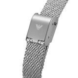 Emporio Armani Rosa Diamonds Mother of Pearl Blue Dial Silver Mesh Bracelet Watch For Women - AR11380 Authentic Buy Shop Now