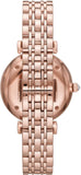 Emporio Armani Gianni T Bar Quartz Mother of Pearl Dial Rose Gold Steel Strap Watch For Women - AR11385 Authentic Buy Shop Now