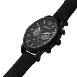 Emporio Armani Luigi Analog Black Dial Black Leather Strap Watch For Men - AR11450 Authentic Buy Shop Now