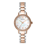 Emporio Armani Cleo Mother of Pearl Dial Two Tone Steel Strap Watch For Women - AR11499 Authentic Buy Shop Now