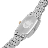 Emporio Armani Gianni T Bar White Mother Of Pearl Dial Two Tone Steel Strap Watch For Women - AR11519 Authentic Buy Shop Now