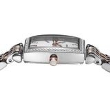 Emporio Armani Gianni T Bar White Mother Of Pearl Dial Two Tone Steel Strap Watch For Women - AR11519 Authentic Buy Shop Now