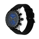 Emporio Armani Mario Chronograph Blue Dial Black Leather Strap Watch For Men - AR11522 Authentic Buy Shop Now