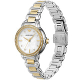 Emporio Armani Mia Quartz Mother of Pearl Dial Two Tone Steel Strap Watch For Women - AR11524 Authentic Buy Shop Now