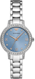 Emporio Armani Cleo Sunray Blue Dial Silver Steel Strap Watch for Women - AR11585 Authentic Buy Shop Now