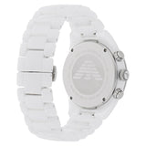 Emporio Armani Ceramic Chronograph White Dial White Ceramic Strap Watch For Men - AR1424 Authentic Buy Shop Now