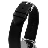 Emporio Armani Retro Analog Quartz Silver Dial Black Leather Strap Watch For Men - AR1674 Authentic Buy Shop Now