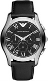 Emporio Armani Classic Chronograph Black Dial Black Leather Strap Watch for Men - AR1700 Authentic Buy Shop Now