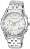 Emporio Armani Velente Chronograph Quartz Silver Dial Silver Steel Strap Watch For Men - AR1702 Authentic Buy Shop Now